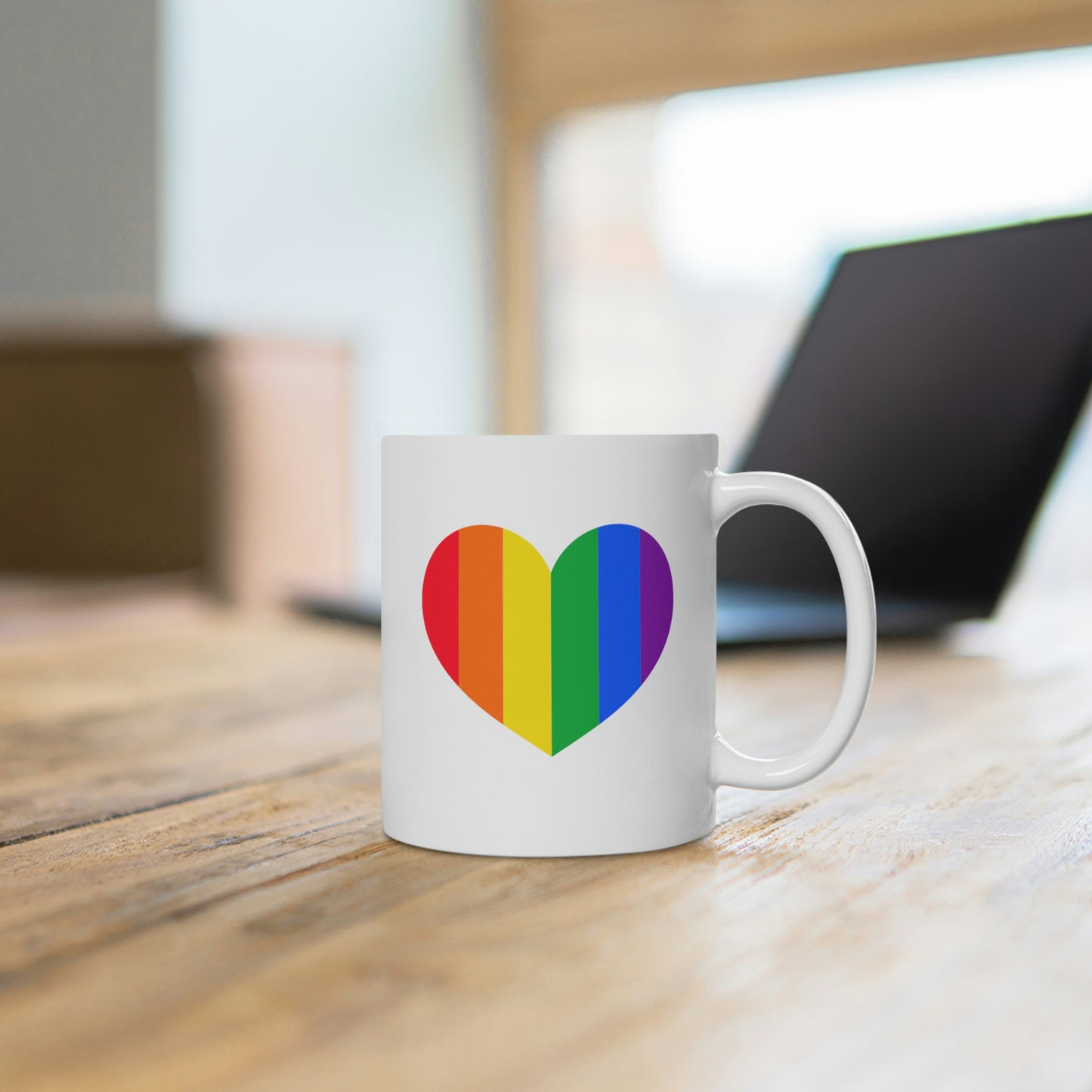 Rainbow Heart Mug