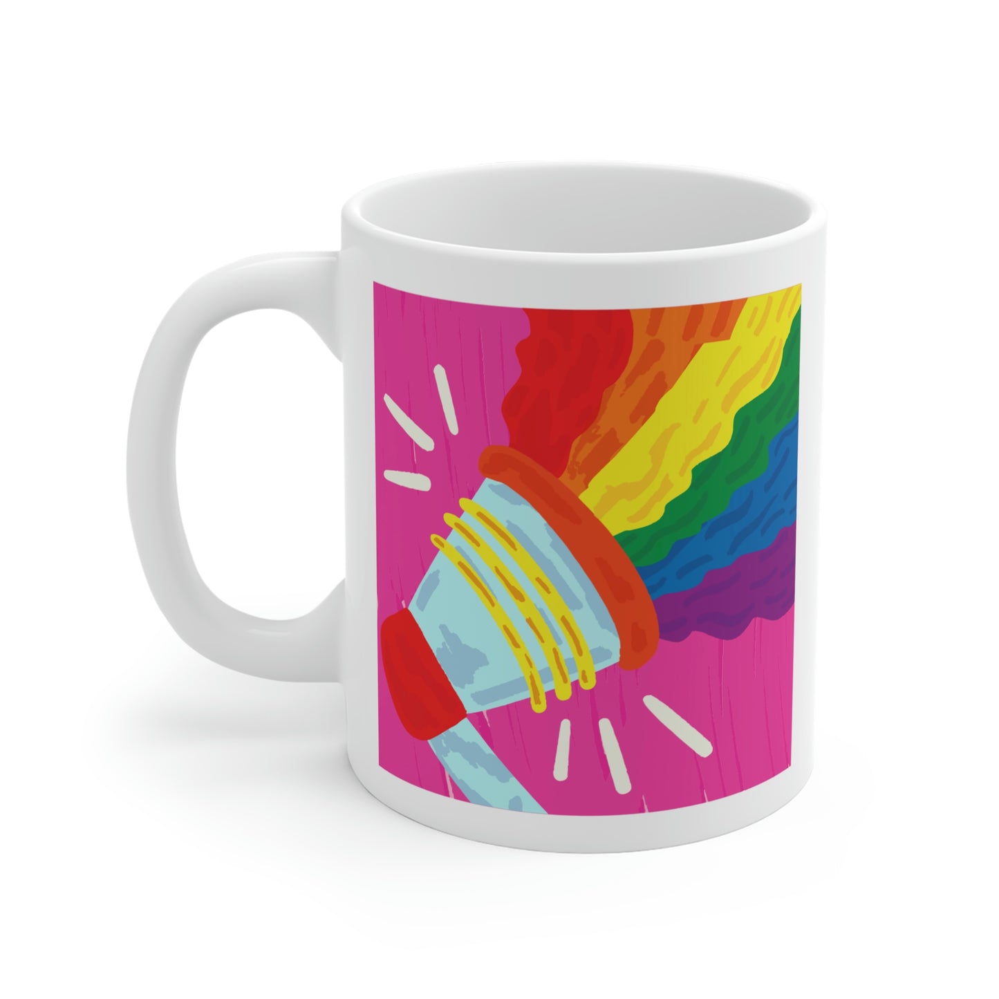 Rainbow Megaphone Mug