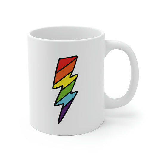 Rainbow Lightning Bolt Mug