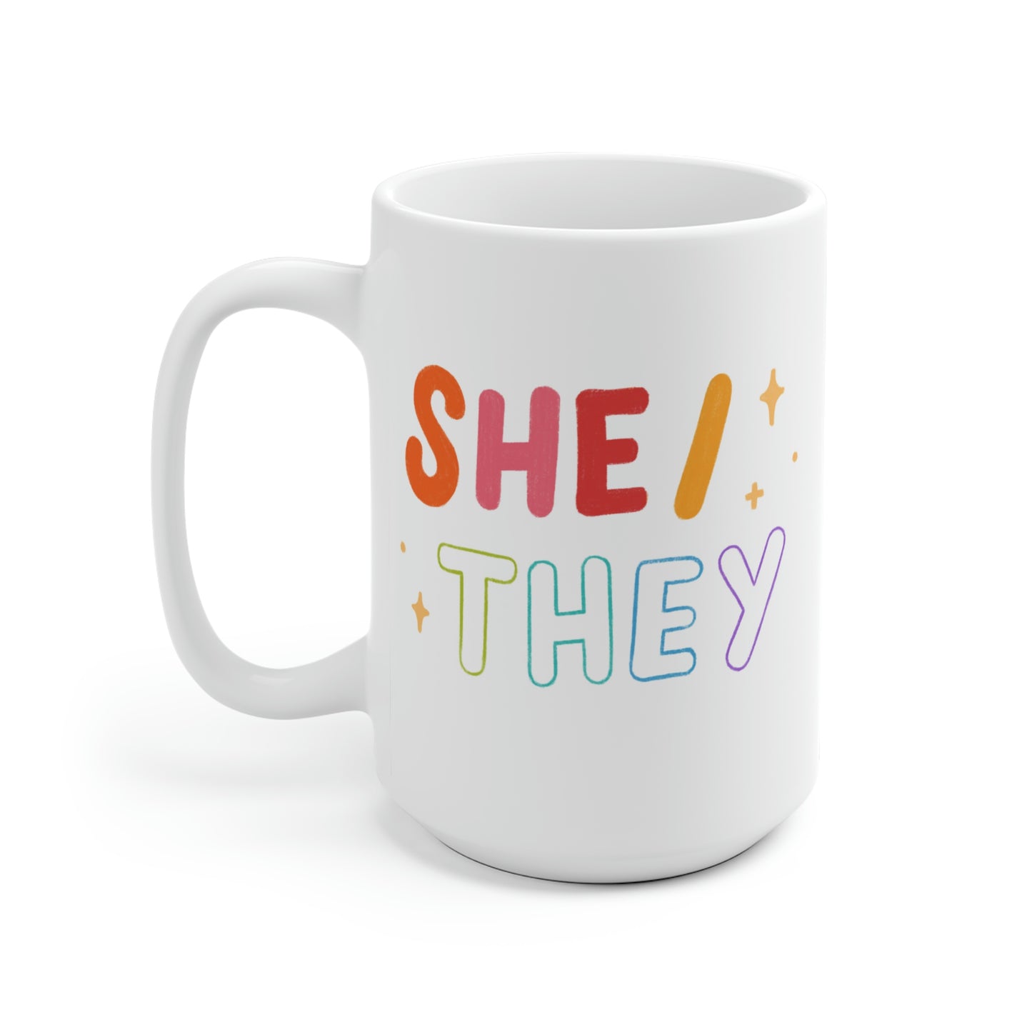 She/They Pronoun Mug