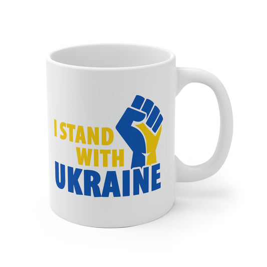 I Stand With Ukraine Power Fist Mug