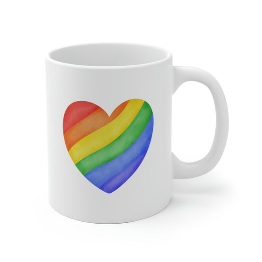 Rainbow Heart Mug