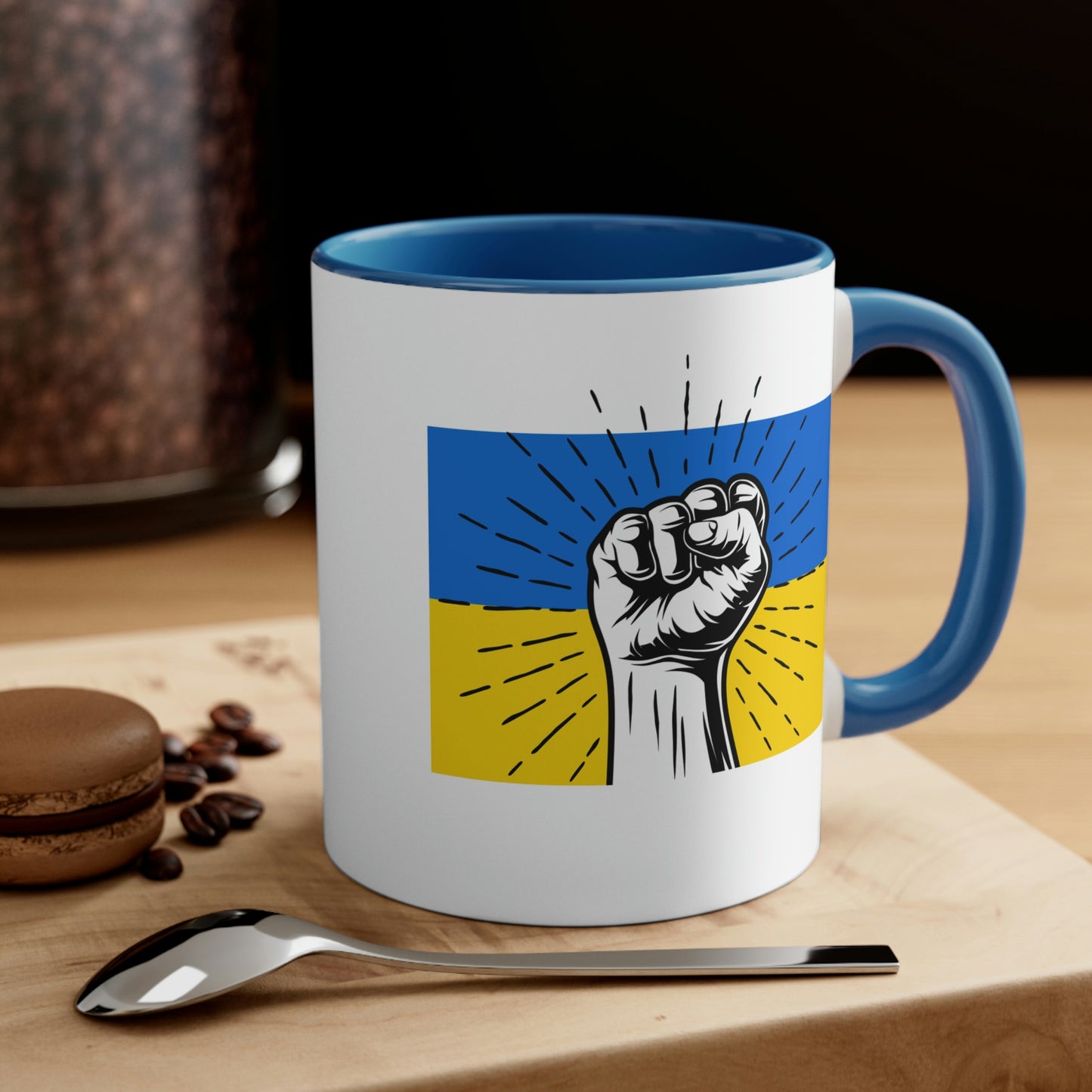 Ukraine Solidarity Power Fist Mug