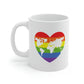 Worldwide Pride Rainbow Heart Mug