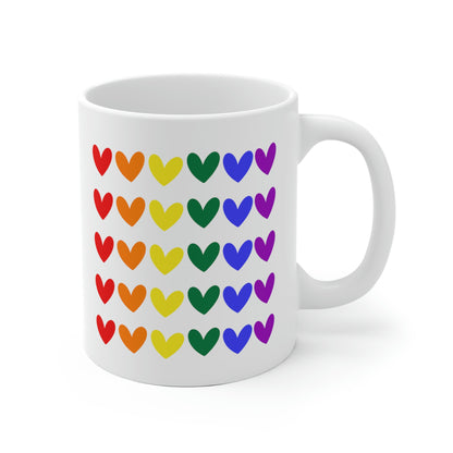 Rainbow Hearts Mug