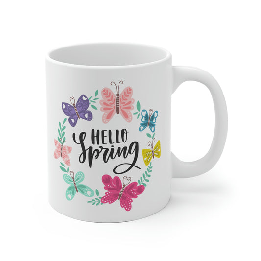 Hello Spring Butterfly Mug