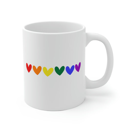 Rainbow Hearts Mug