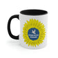Stand With Ukraine Sunflower Dove Of Peace Mug