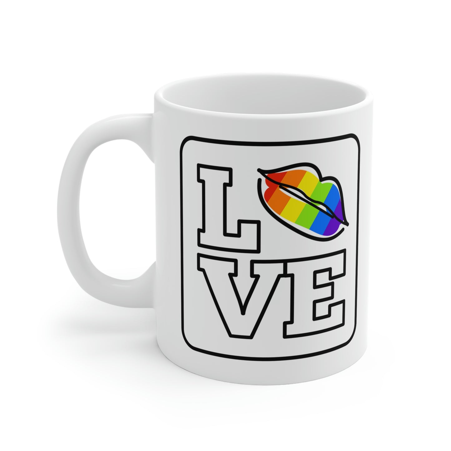 Love Rainbow Lips Mug