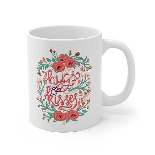 Hugs & Kisses Roses Mug