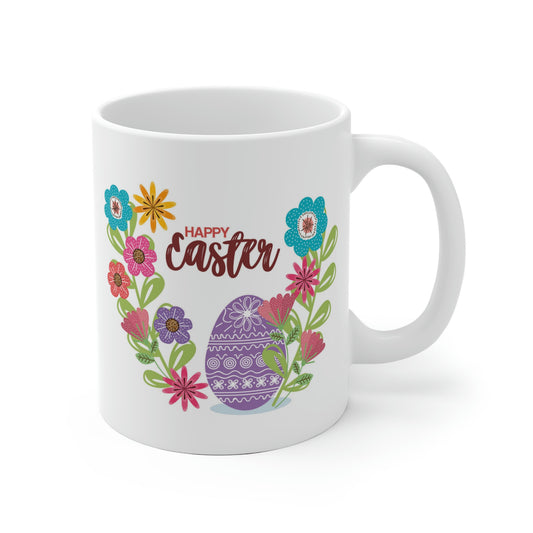 Happy Easter Floral Egg Mug