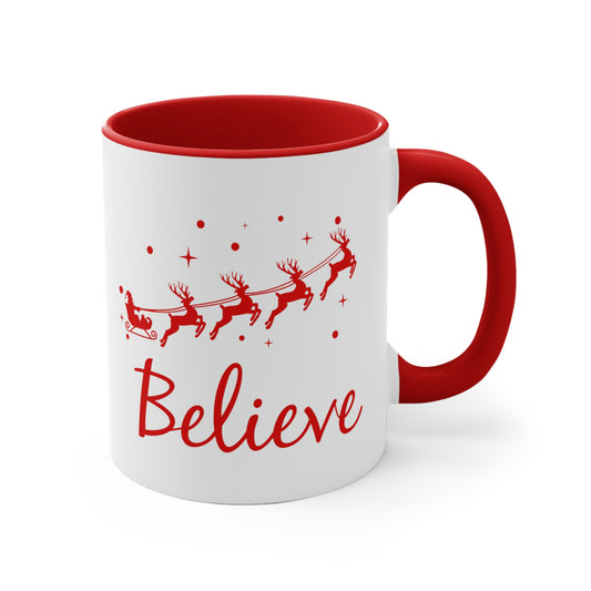 Believe Christmas Eve Reindeer Mug