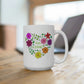 Hello Spring Flower Heart Mug