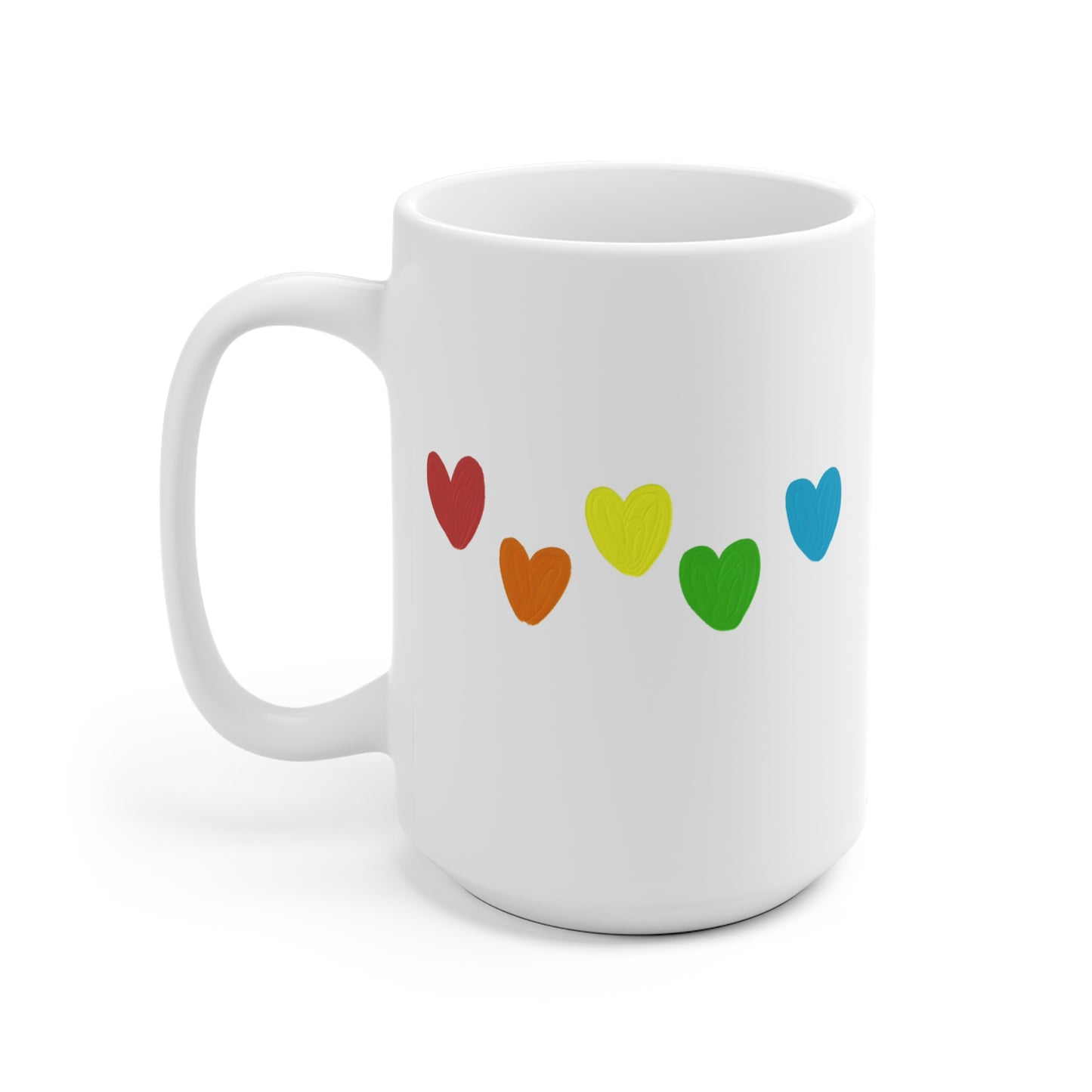 Rainbow Hearts Mug