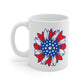 American Flag Sunflower Mug